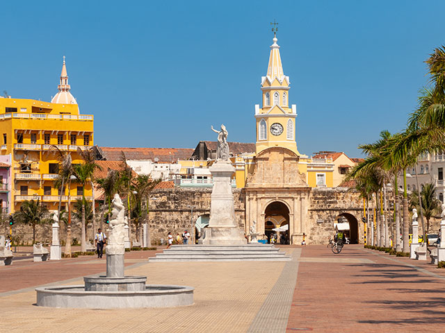 The Puerta del Reloj, Cartagena de Indias, Colombia