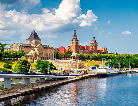 Buildings of National Museum and Passport Office, Szczecin, Poland