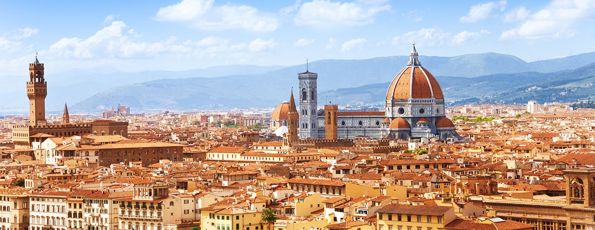 Landscape looking over Florence on a sunny day Landscape looking over Florence on a sunny day