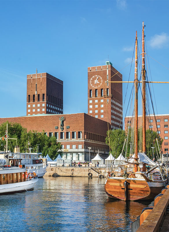 View of Oslo town hall, Norway