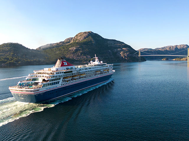 Balmoral arriving into Lysefjord, Norway