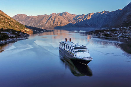 Bolette sailing into Kotor