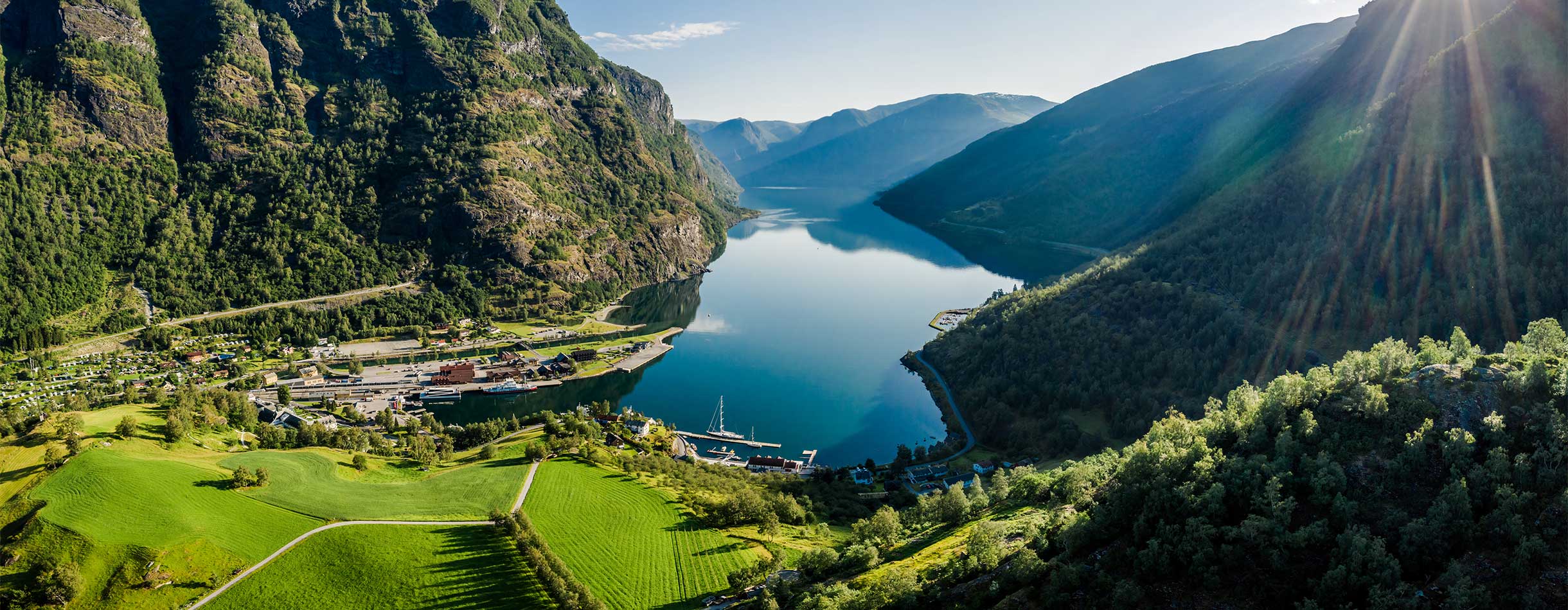 Beautiful views of Flam, Norway