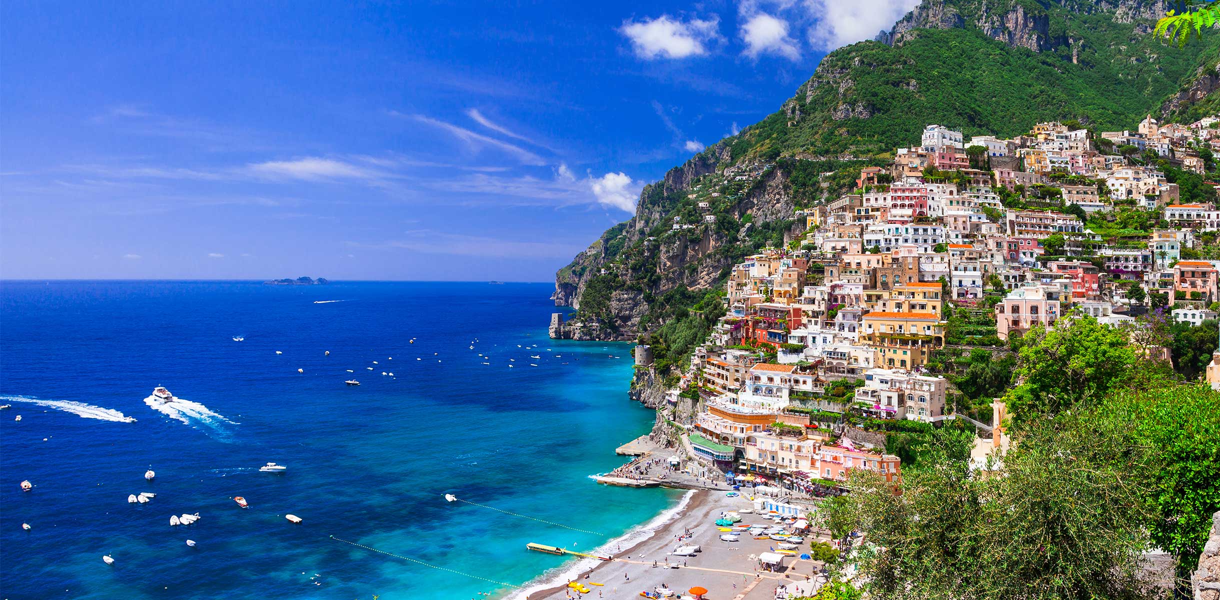 Visit the Amalfi Coast when cruising to the Mediterranean