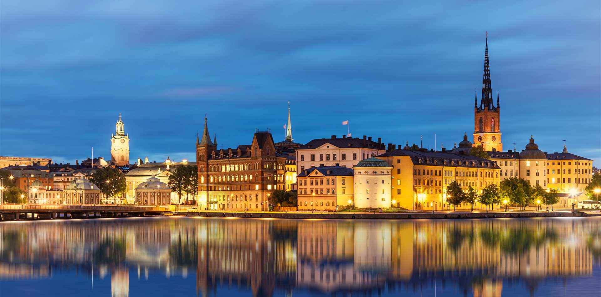 Night view of Stockholm, Sweden