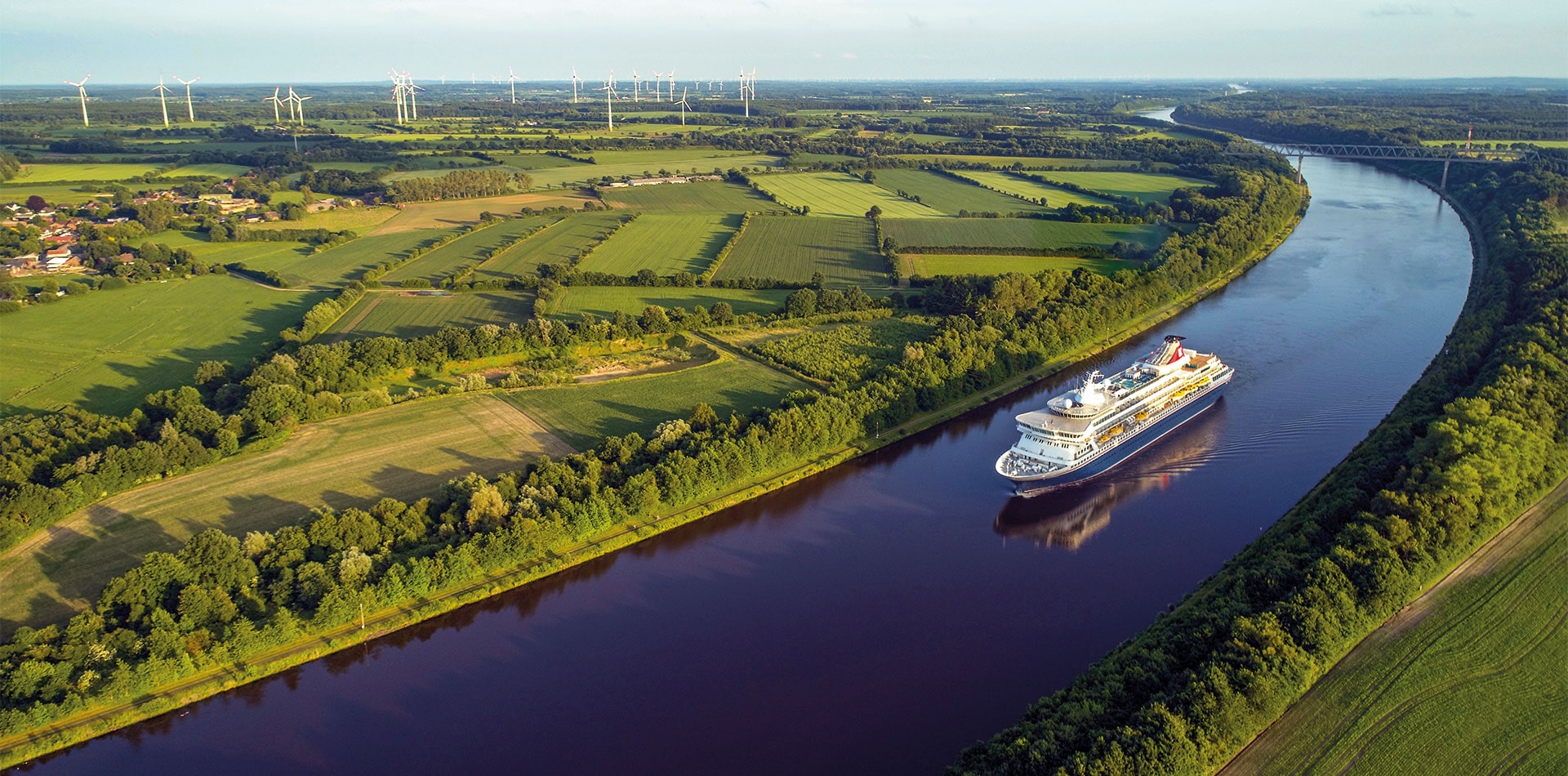 Balmoral cruising the Kiel canal, Germany
