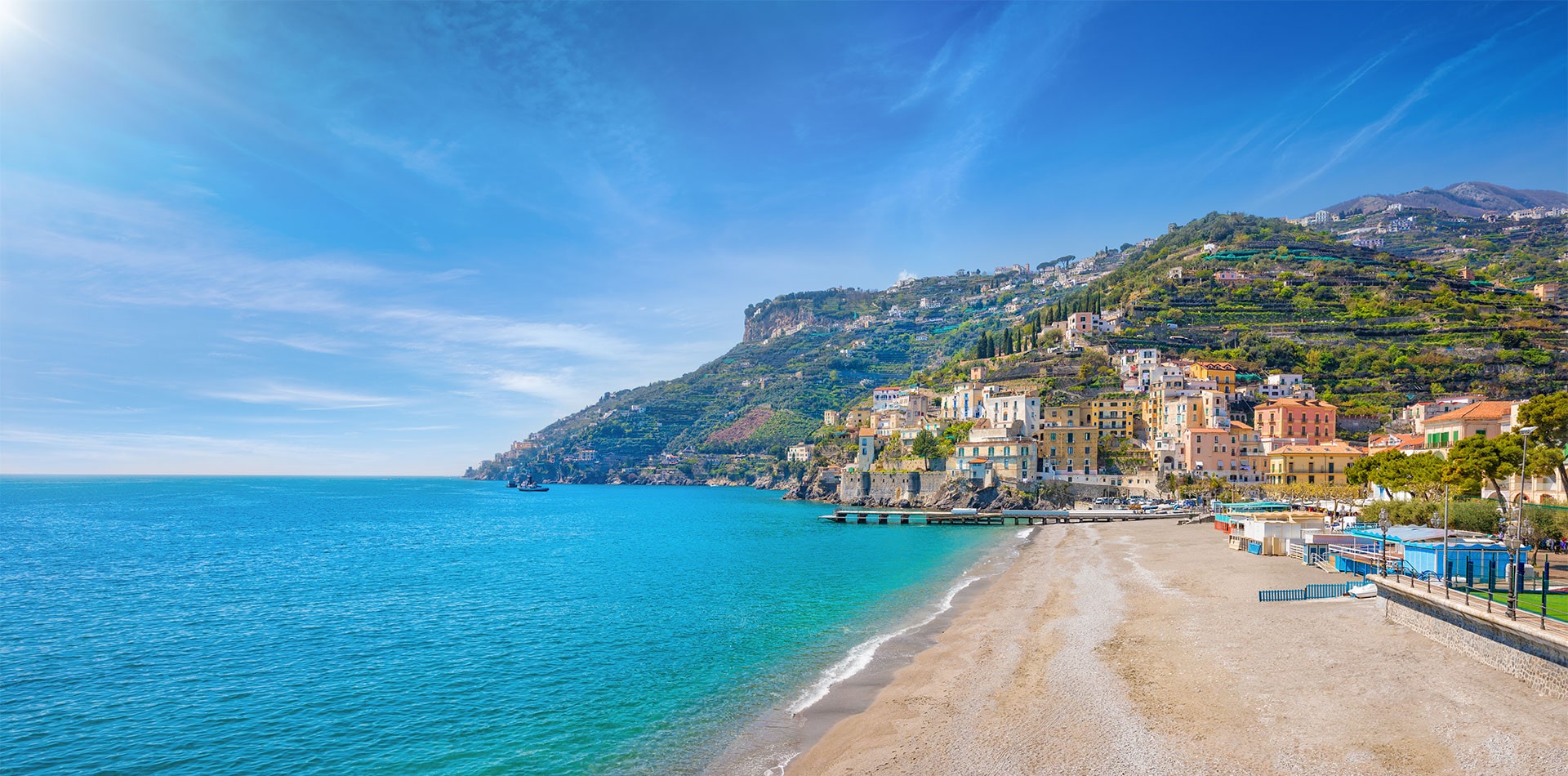 Beautiful views of the Amalfi coast, Italy
