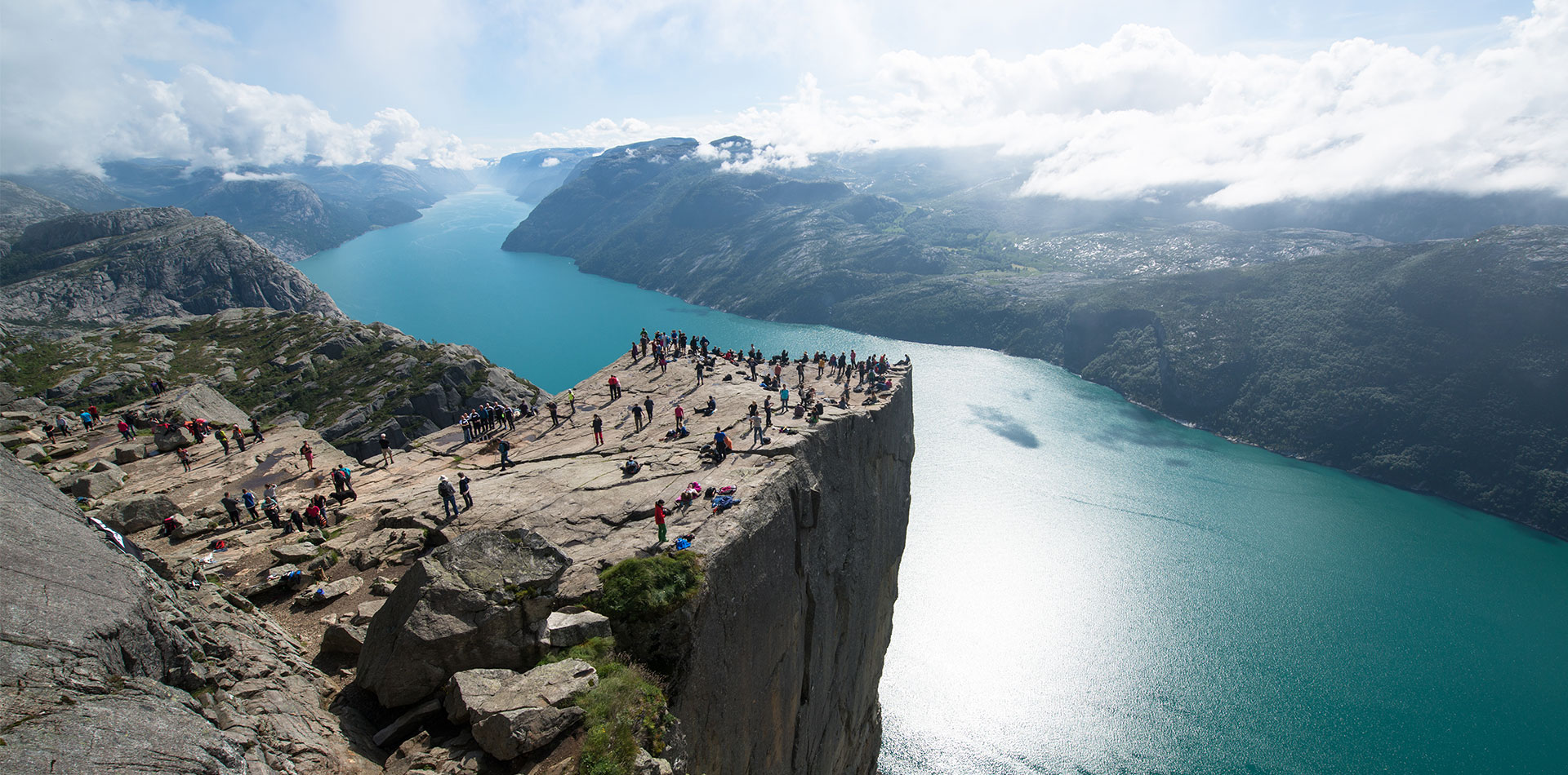 View of Lysefjord and the Cliff Preikestolen, Norway