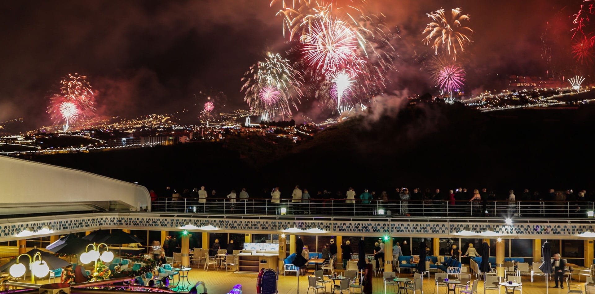 Fireworks in Funchal seen from on board