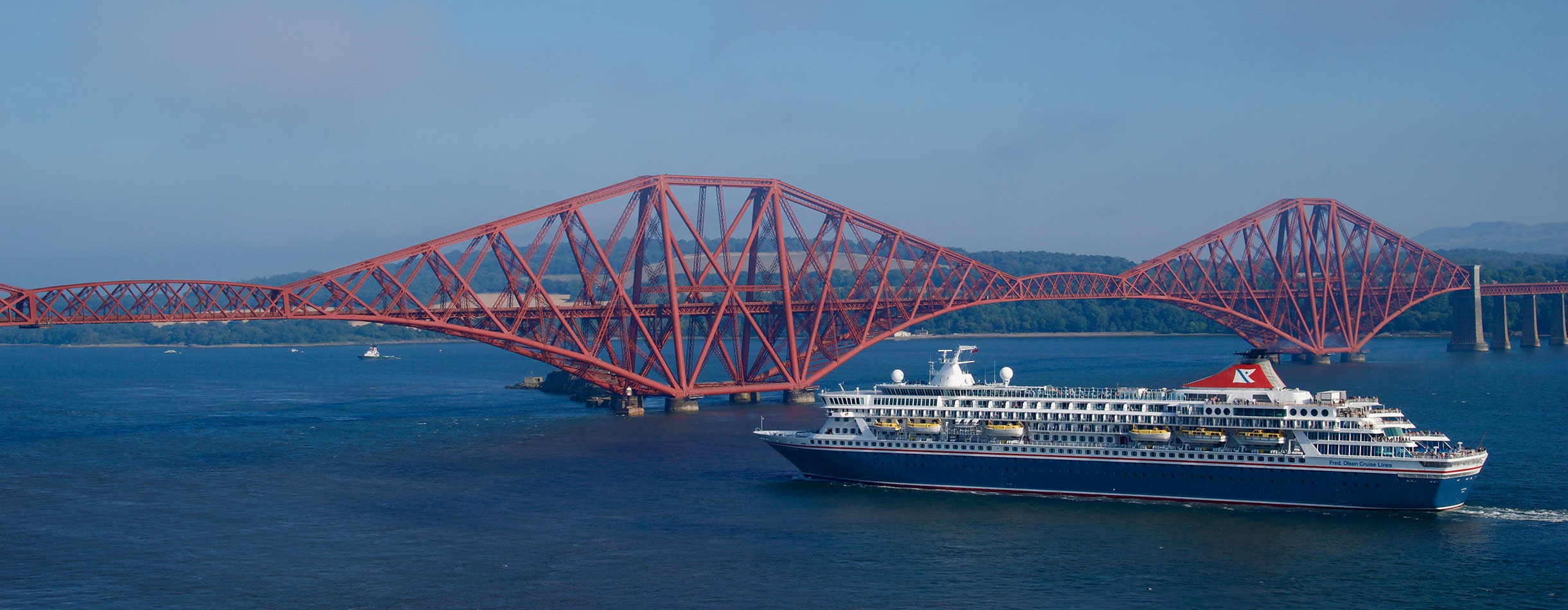 Balmoral sailing under The Forth Bridge, Scotland