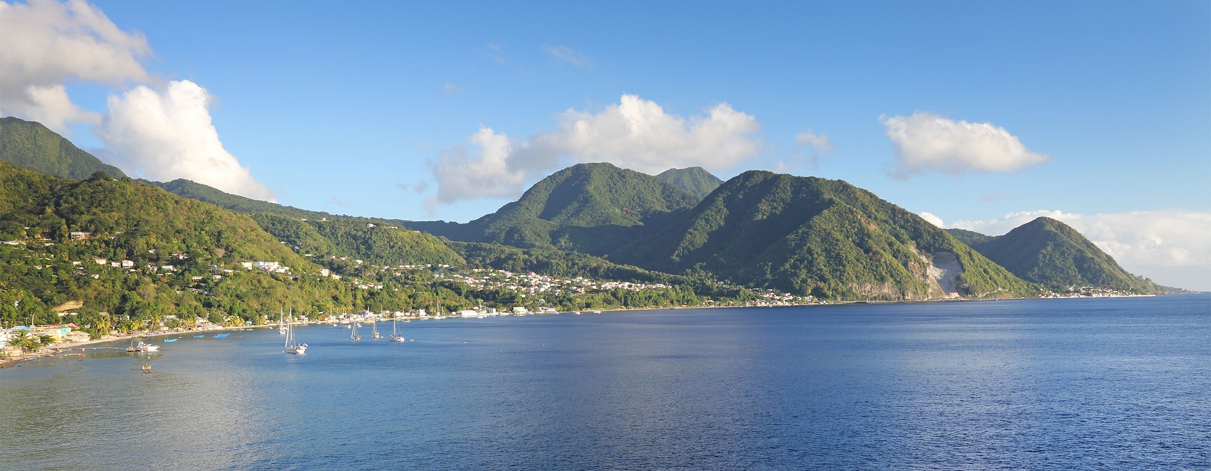 Stunning landscape of Roseau, Dominica