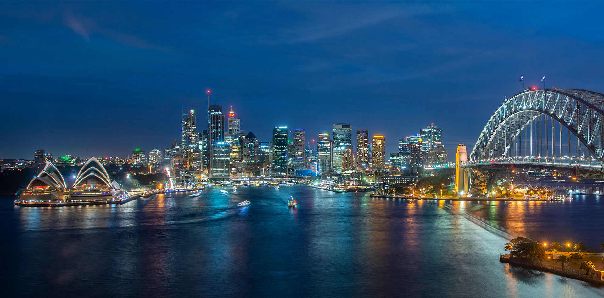 Sydney harbour at night, Australia
