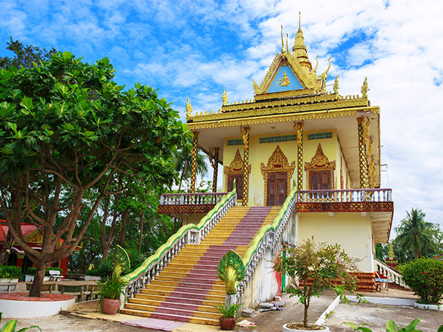Vew of Wat Leu in Sihanoukville, Cambodia