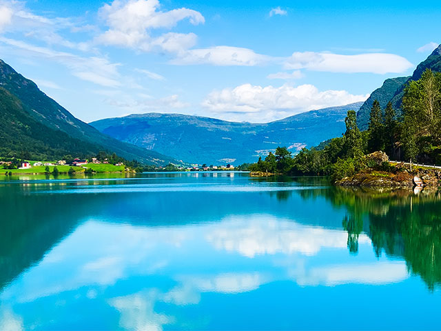 Beautiful views of Nordfjord, Norway