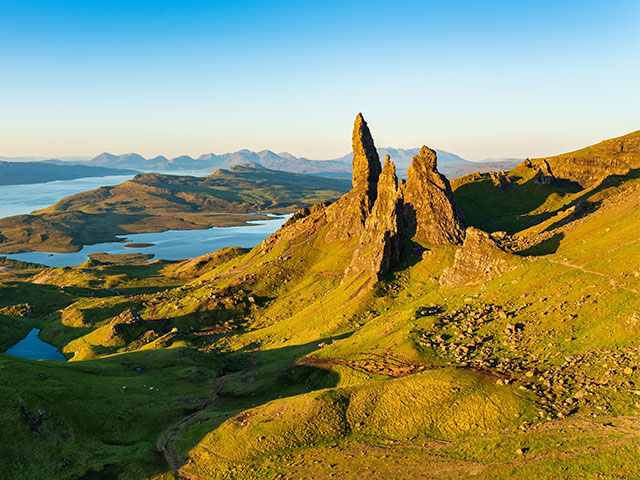 Old Man of Storr rock formation on Isle of Skye, Scotland