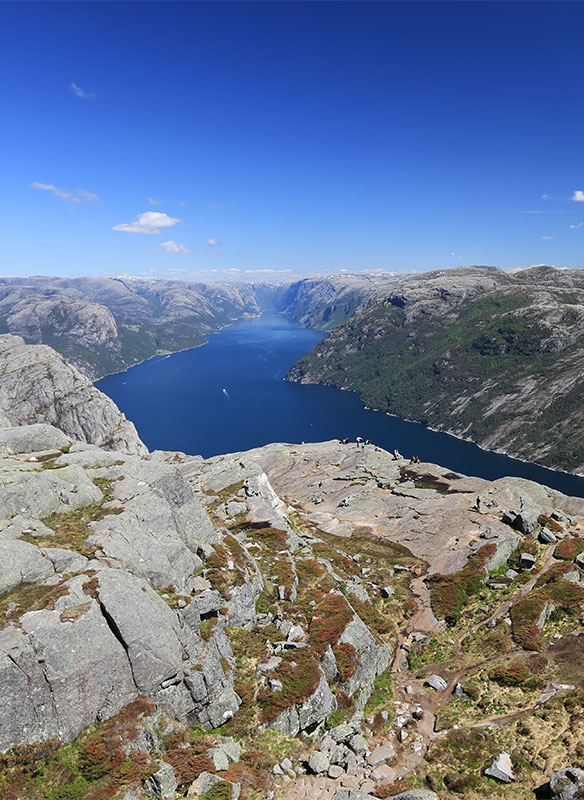 Views of Lysefjord and Preikestolen in Norway