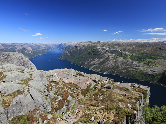 Views of Lysefjord and Preikestolen in Norway
