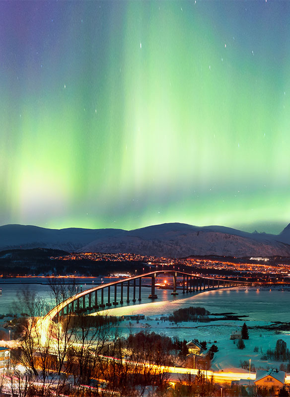 Northern lights over Tromso, Norway