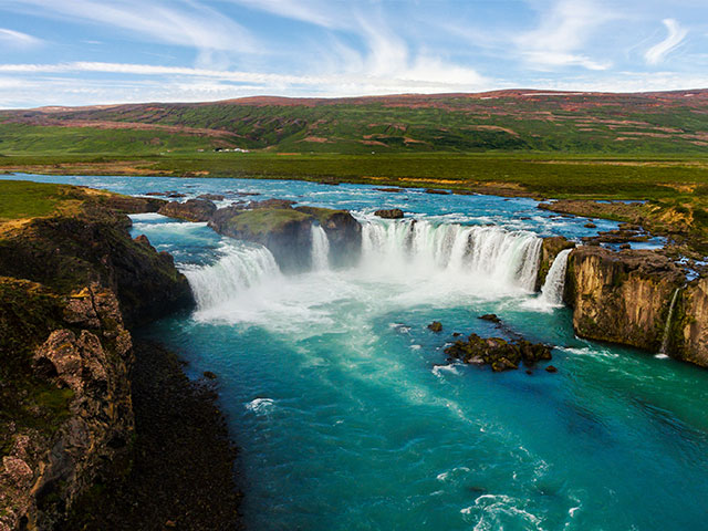 Godafoss waterfall in Iceland