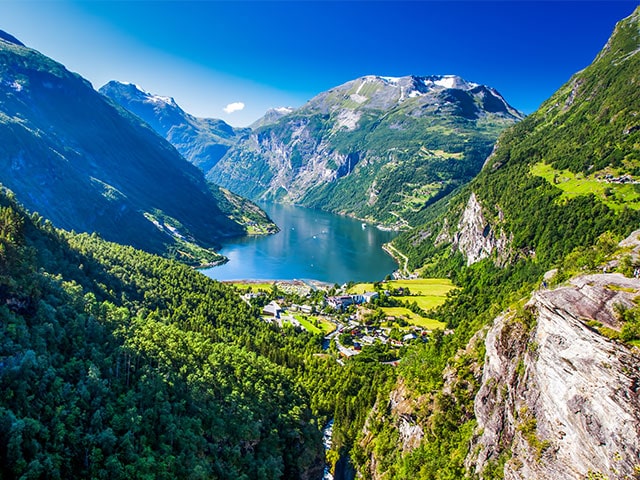 Beautiful views of Geirangerfjord, Norway