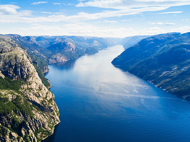 Beautiful view of Lysefjord, Norway