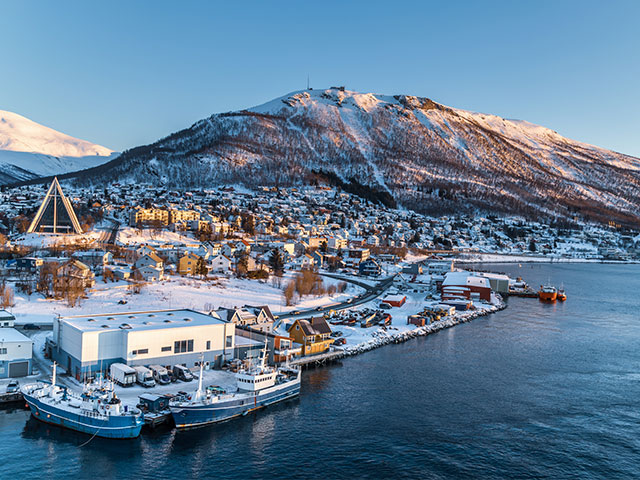 Tromso marina in Winter, Norway