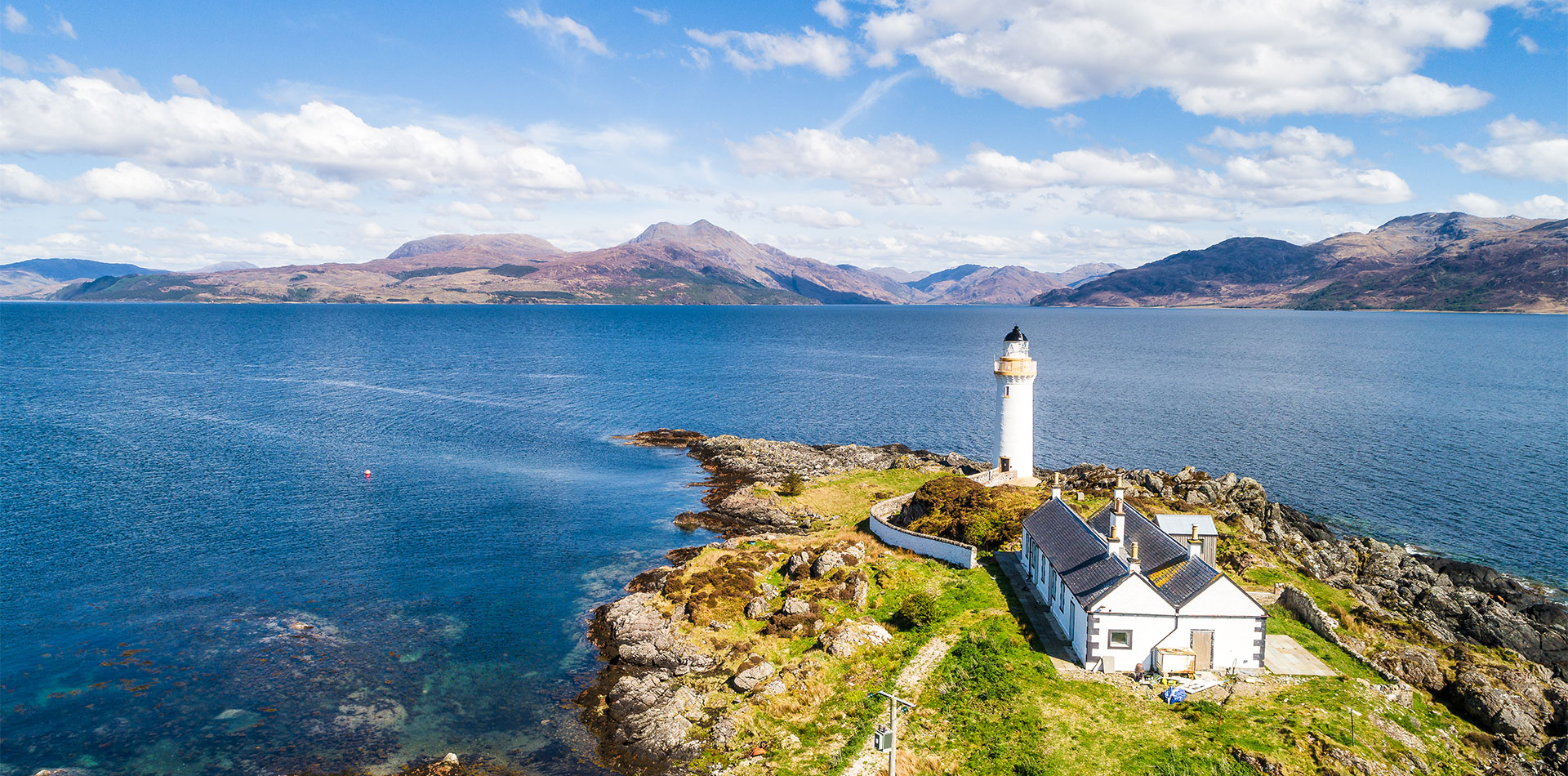 Ornsay Lighthouse in the Loch Hourn