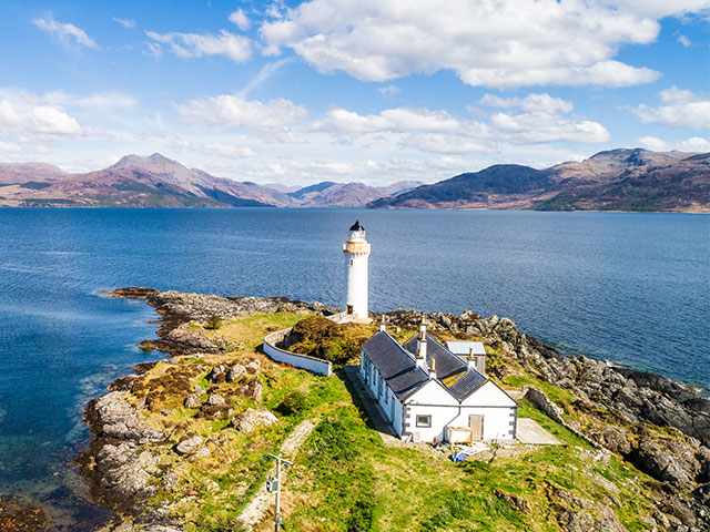 Ornsay Lighthouse in the Loch Hourn