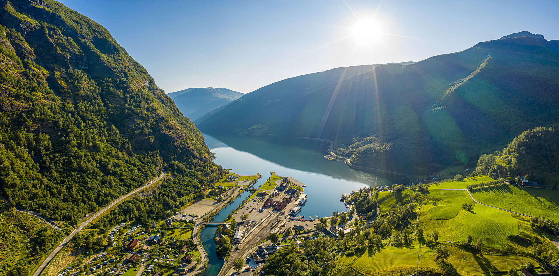 Beautiful views of Flam, Norway