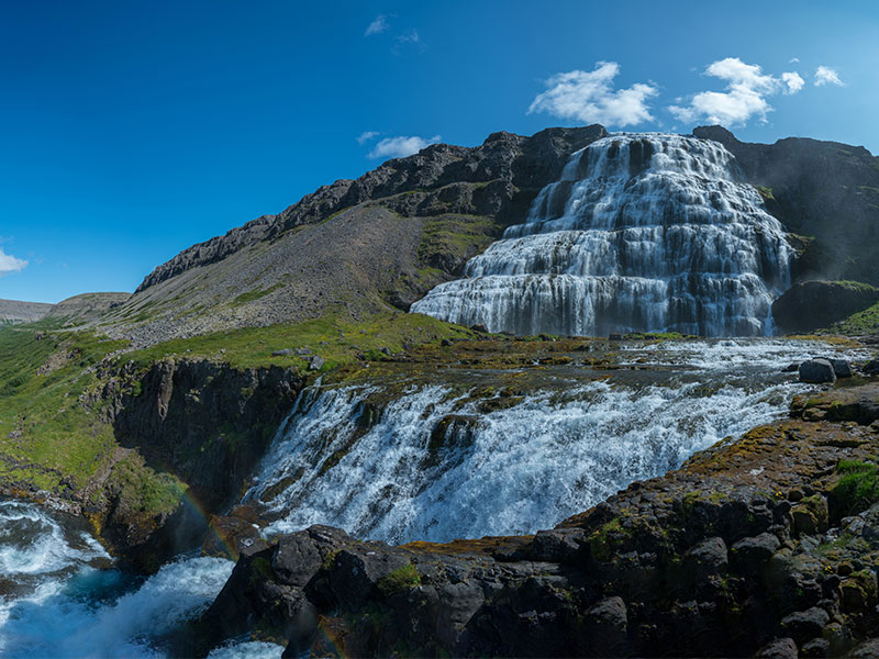Dynjandi foss cascade waterfall, Westfjords, Iceland