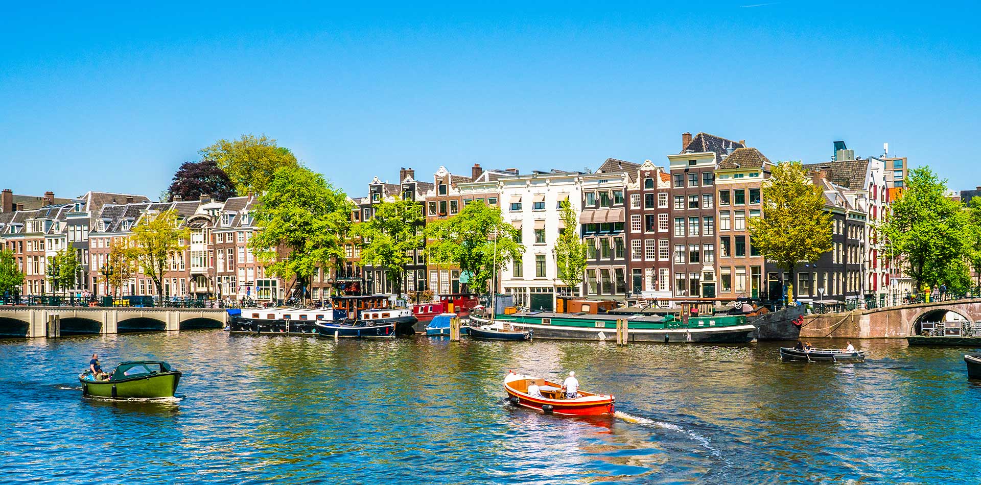 Views of Canals in Amsterdam, Netherlands