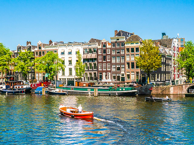 Views of Canals in Amsterdam, Netherlands