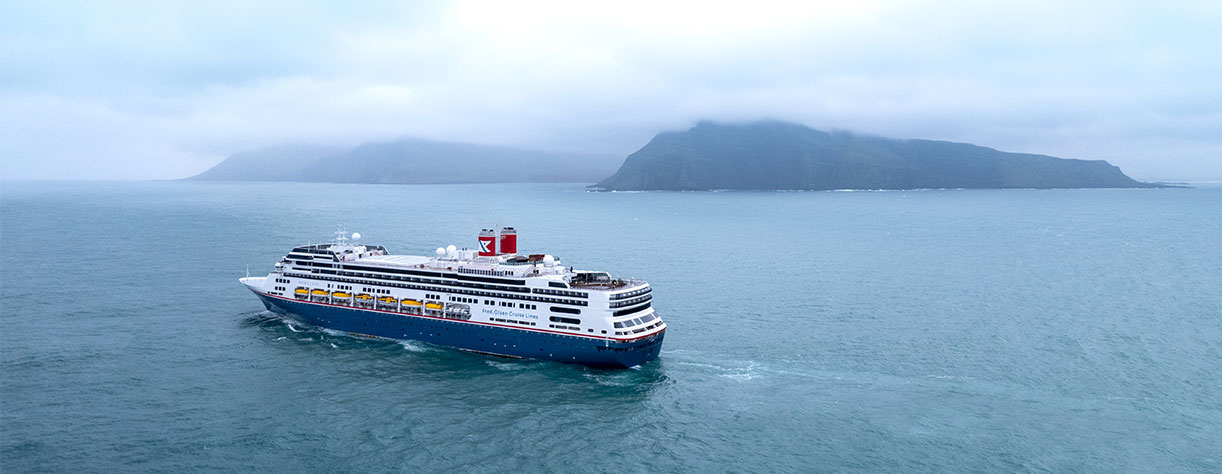 Borealis at sea off Iceland