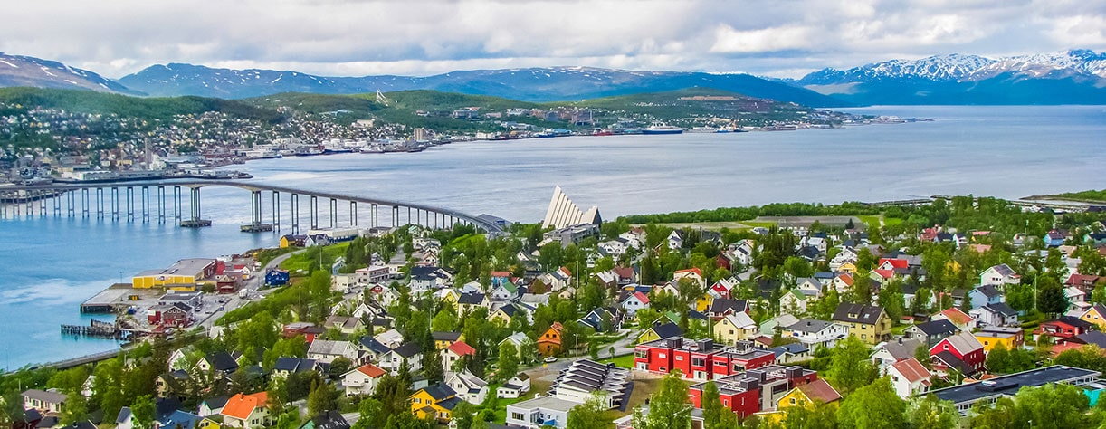 Summer view of Tromso, Norway