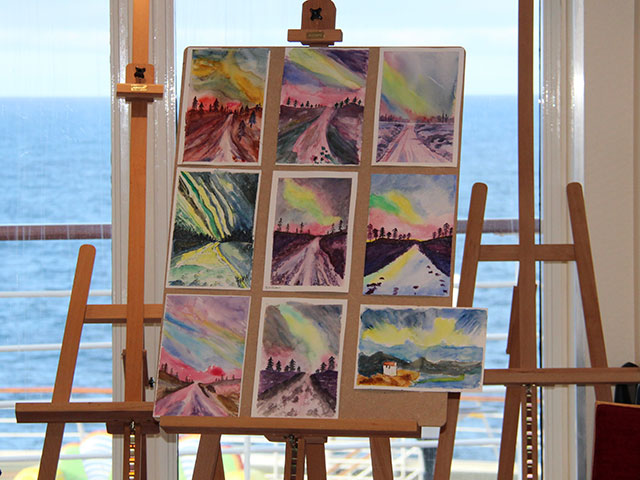 Finished water colour art work in The Olsen Studio