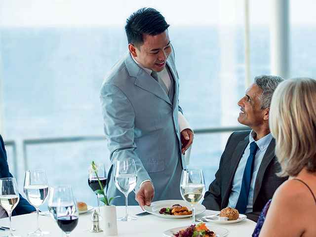 Guests enjoying a lunch forum in The Spey, Balmoral