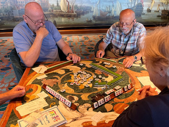 Game of Mahjong in The Bookmark Café