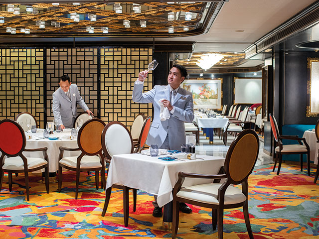 Waiters setting the table in Colours & Tastes, Borealis 