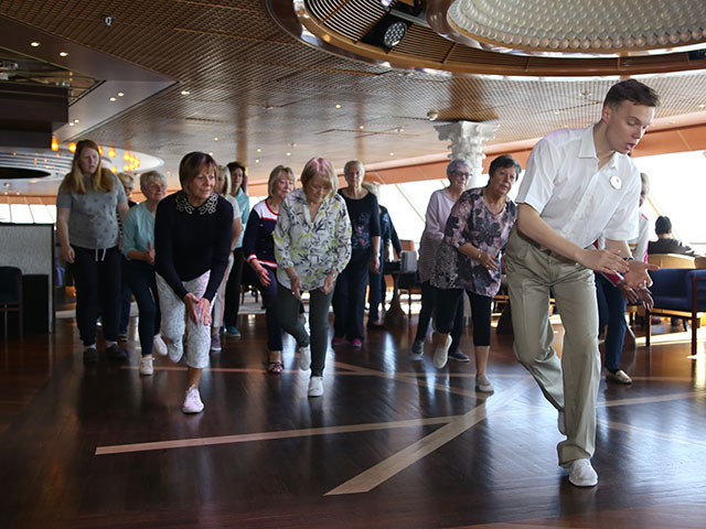 Line dancing in The Observatory, Bolette