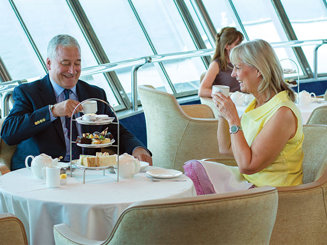 Guests enjoying Afternoon tea, Observatory, Balmoral