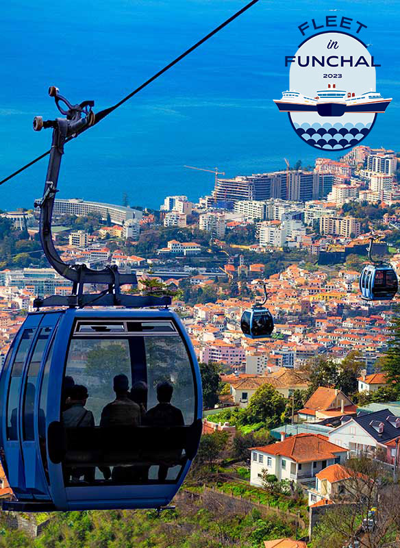 Cable cars over Funchal Cable cars over Funchal