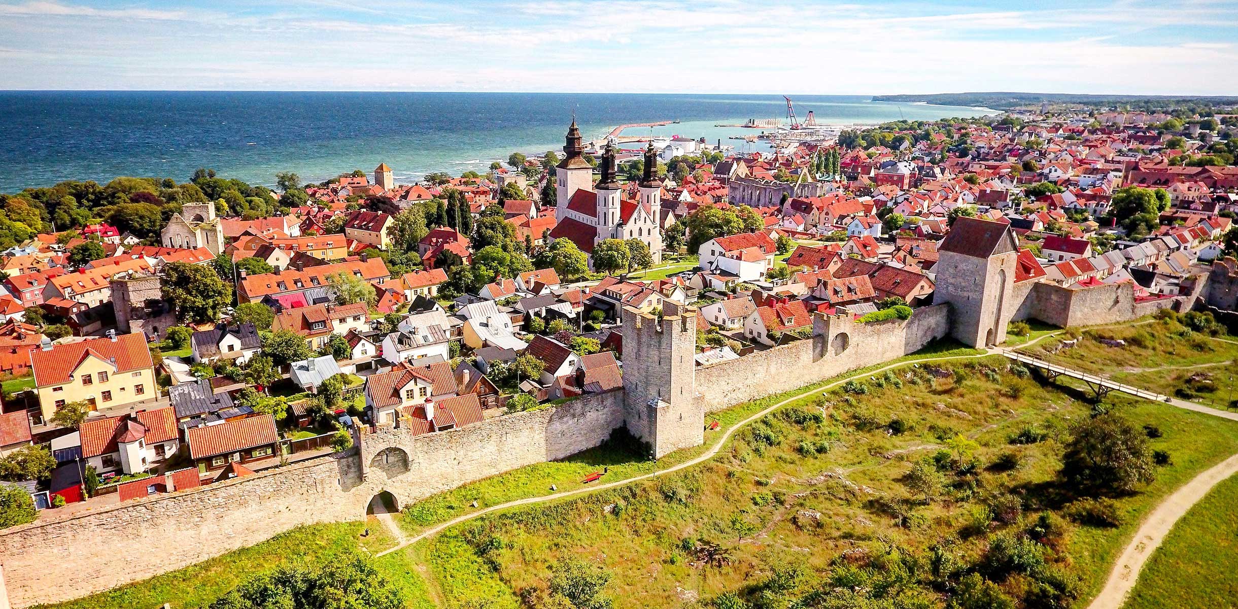 Medieval wall around Visby, Sweden