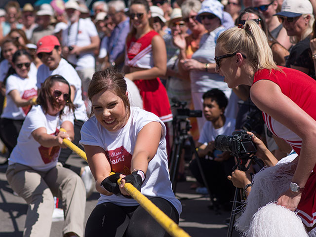 Tug of war as part of fleet celebrations 