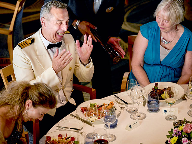 Captain's table on formal night