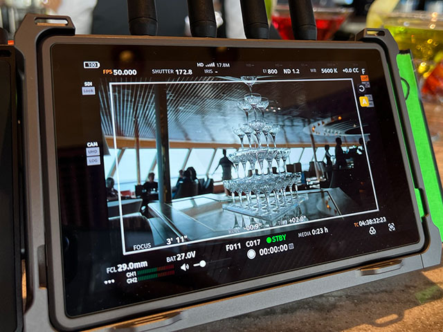 Camera frame of cocktail glasses