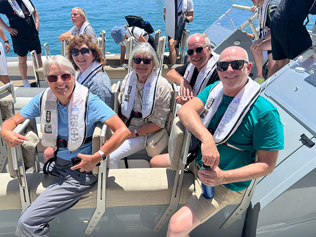 Featured guests on RIB boat