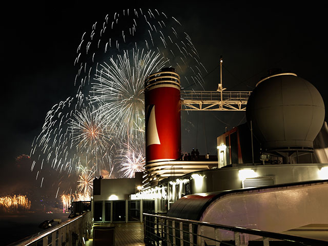 Bolette funnels with fireworks