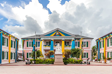 Parliament Square in Nassau, Bahamas.