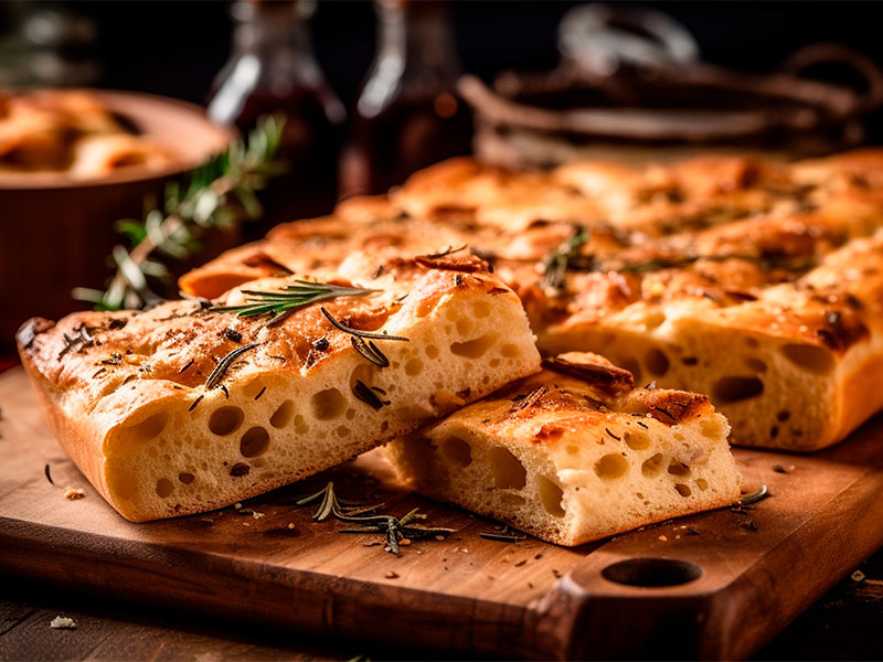 Focaccia bread with rosemary