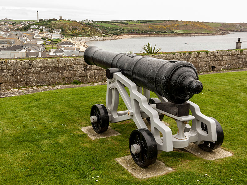 Old cannon overlooking St Marys
